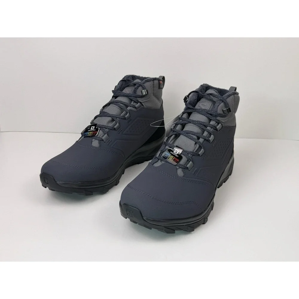 Salomon Yalta TS CSWP Insulated Boots Men's Sz 9.5 Quiet Shade/India Ink/Black